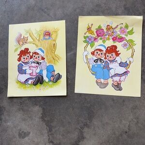 Vintage 1973 Raggedy Ann and Andy Prints